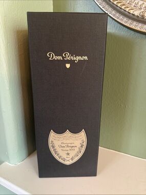 Dom Pérignon Champagne Gift Box 2013 Black Gold Accents EMPTY